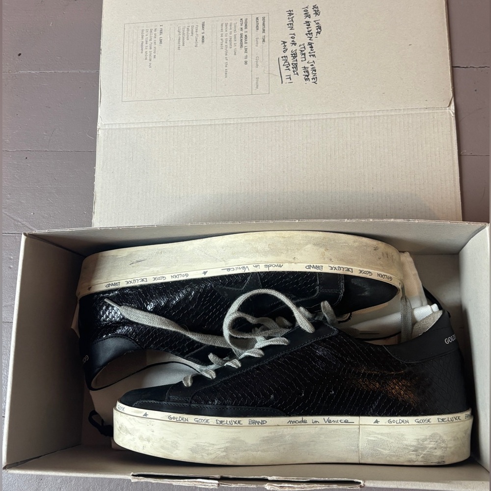 Golden Goose Black and White Sneakers - Picture 3 of 15